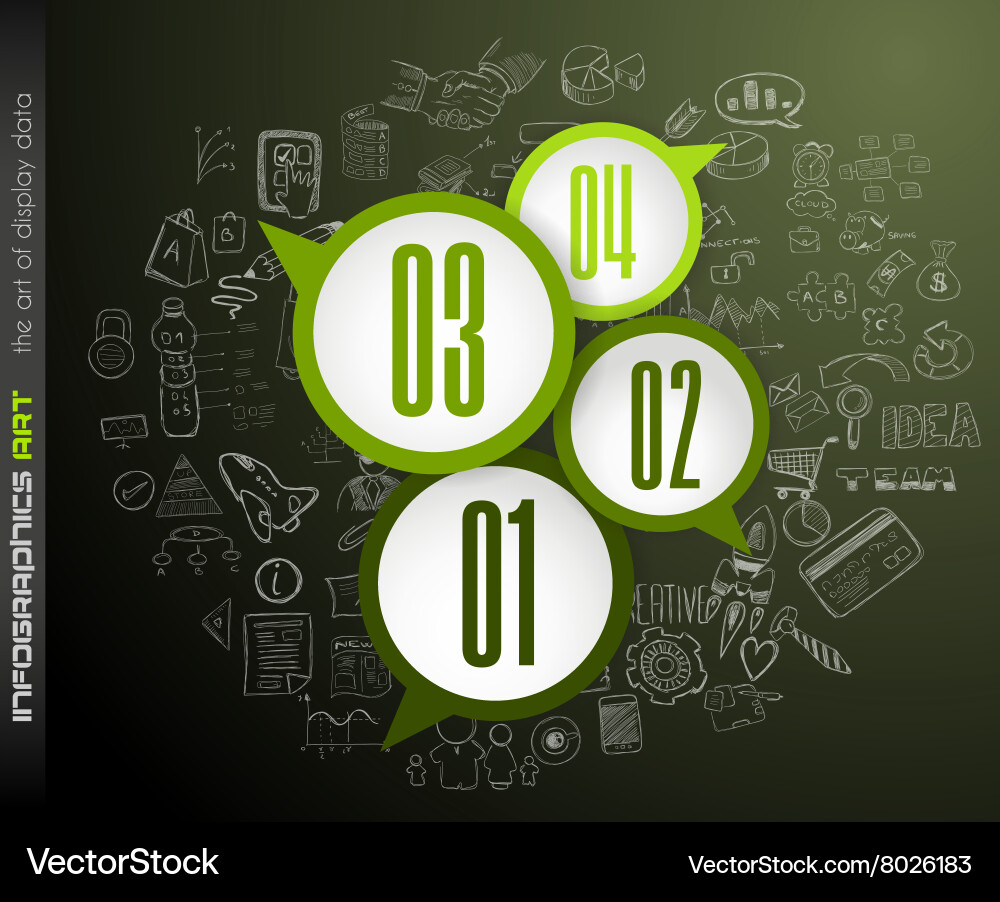 Clean infographic layout template for data Vector Image
