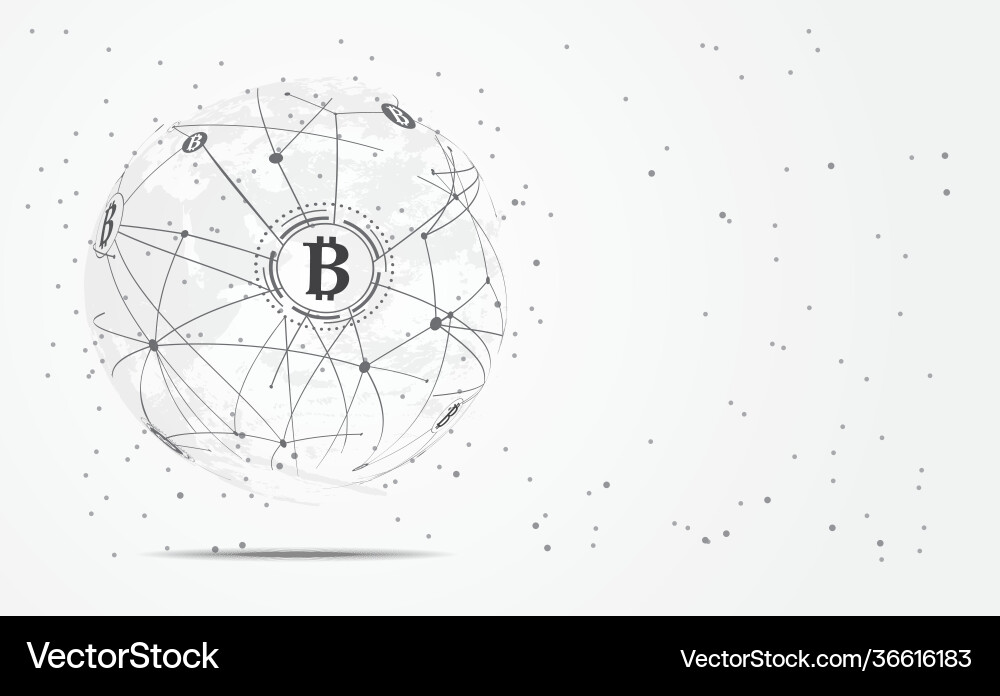Connection abstract global world map dot line Connection abstract global world map dot line vector image