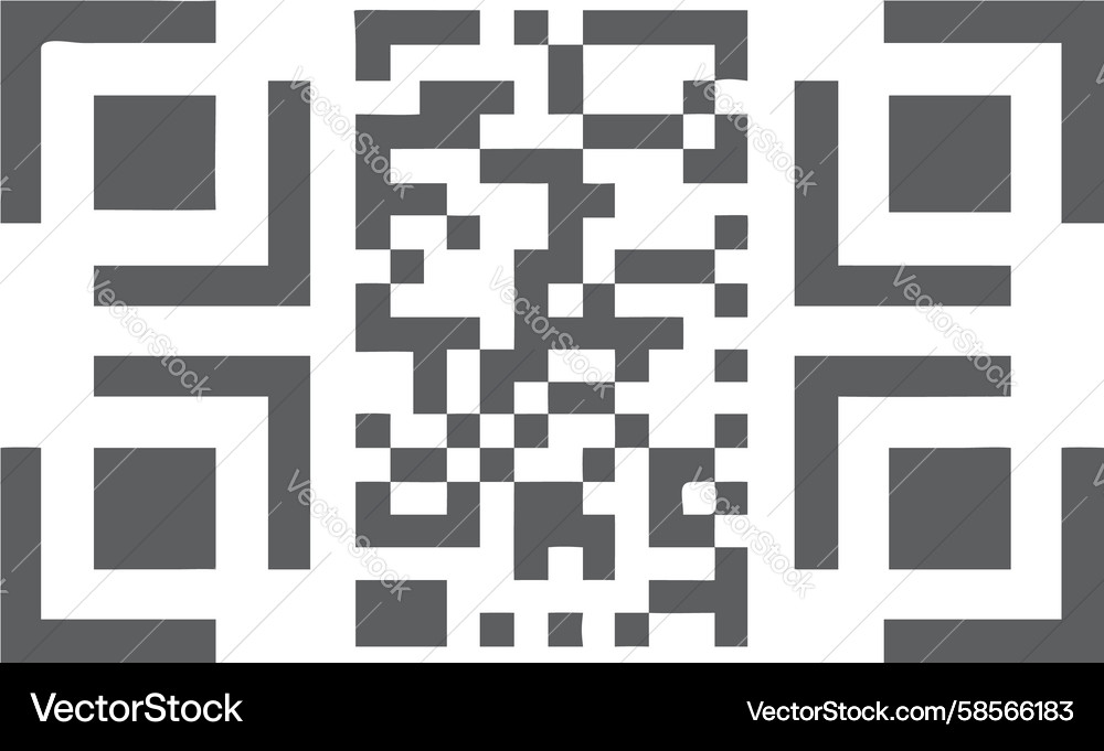 Digital QR Code for Scanning Vector Image