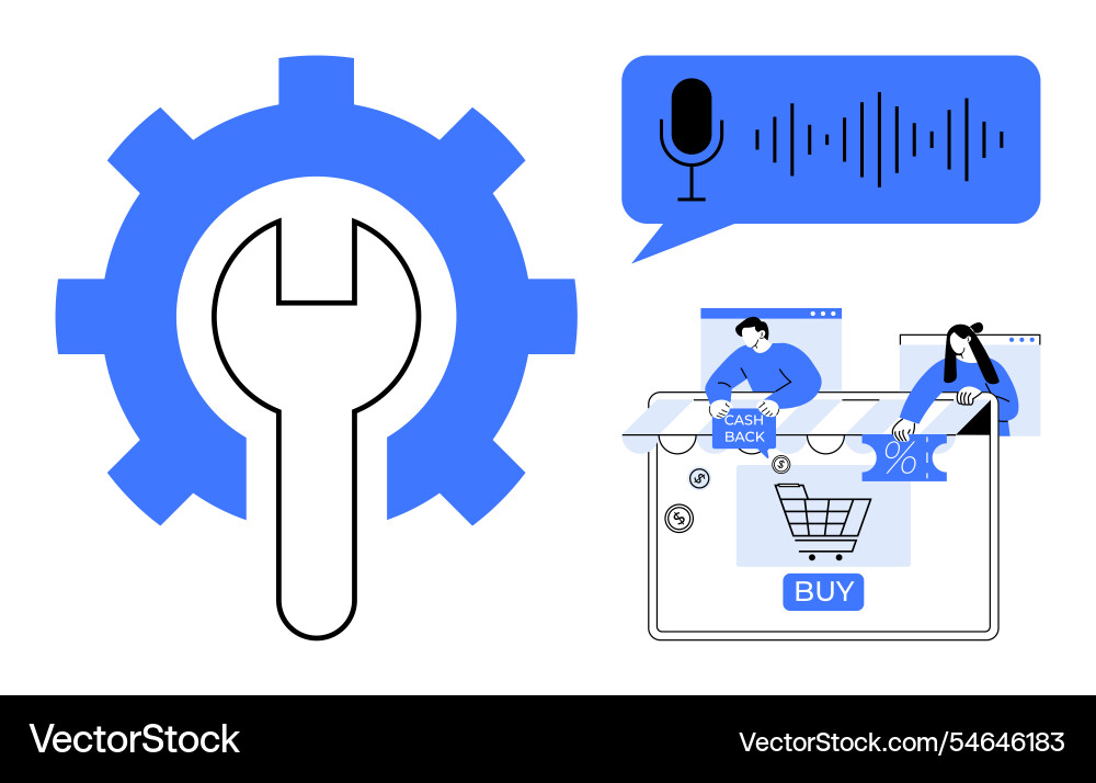 E-commerce shopping app interface with technical E-commerce shopping app interface with technical vector image