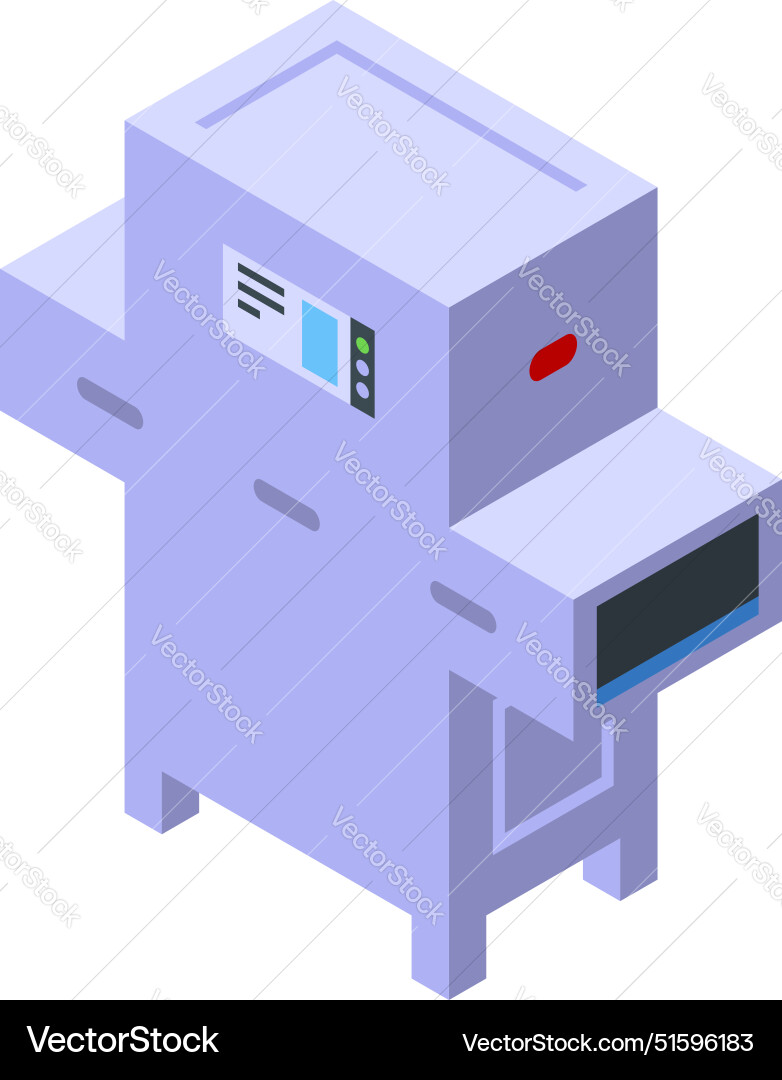 Modern machine operating with conveyor belt Modern machine operating with conveyor belt vector image