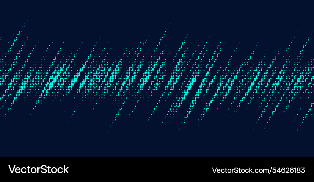 Monochrome round particles on a dark background vector image
