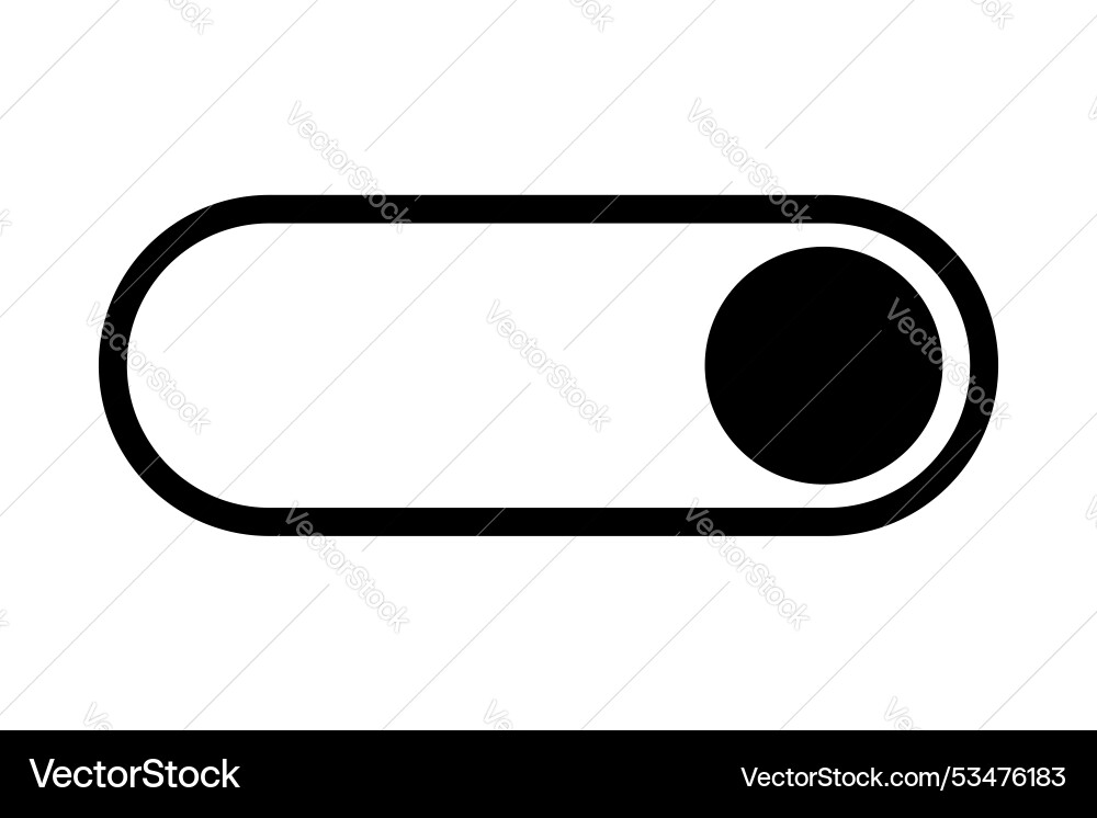 Toggle switch button icon symbol flat Vector Image