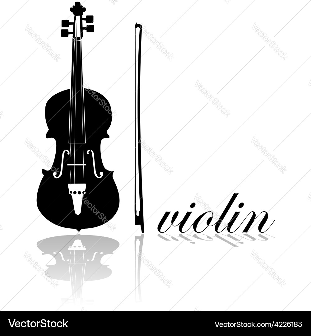 Violin Icon - Musical Instrument vector image