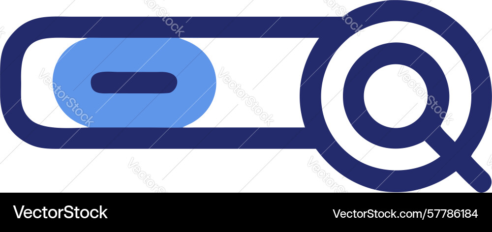 Abstract query search bar with magnifying glass vector image