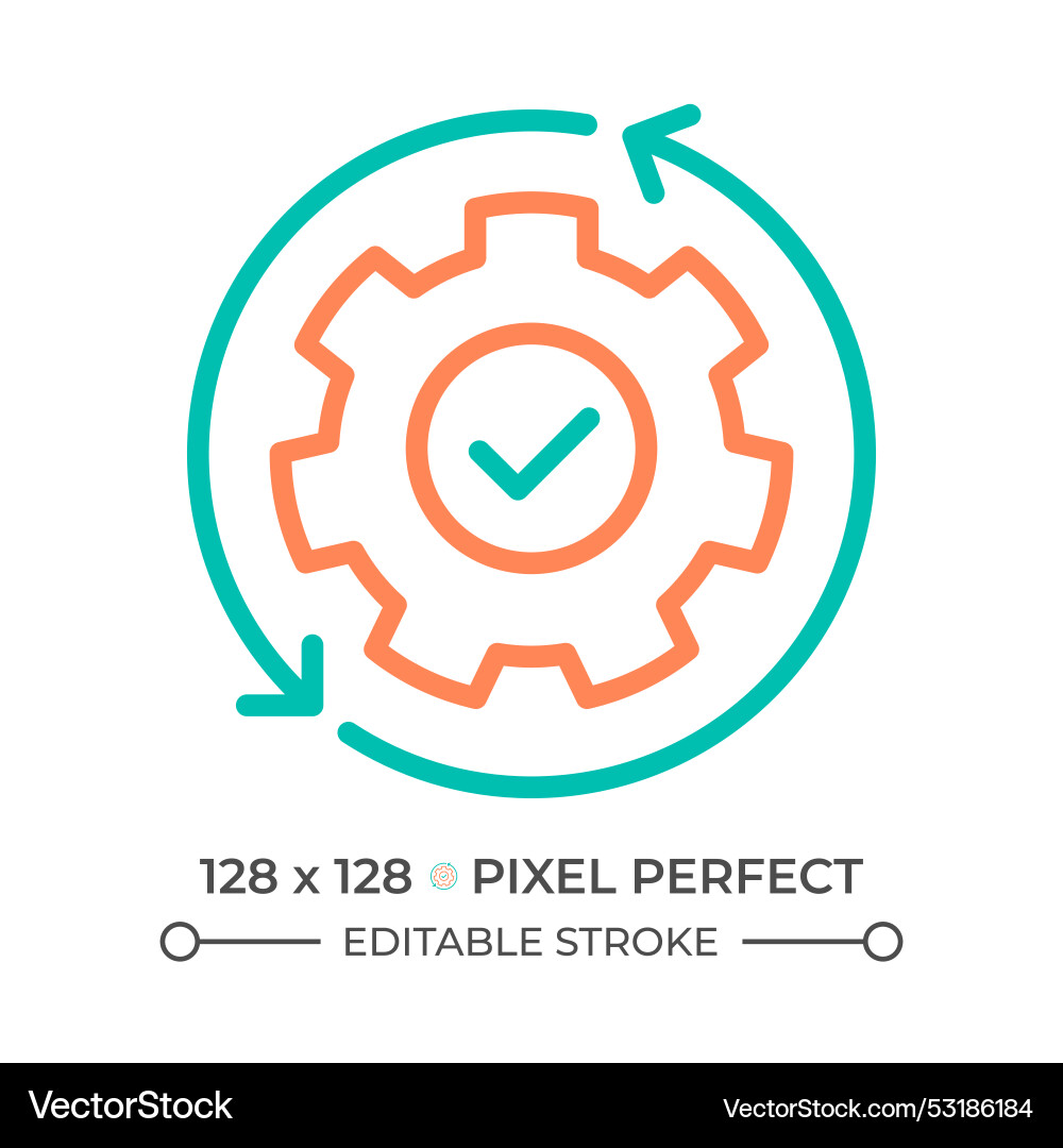 Automation two color line icon Automation two color line icon Vector Image