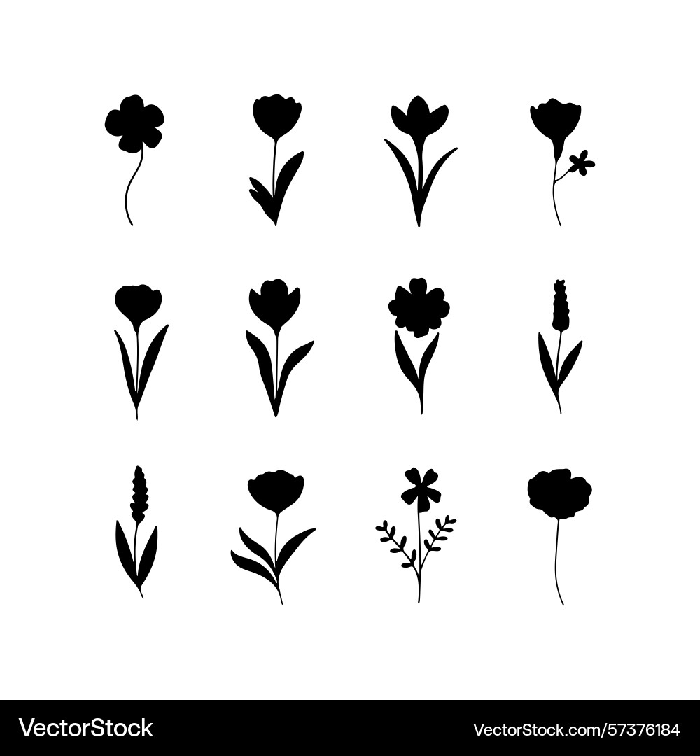 Bold wild bloom grid a powerful square layout Vector Image