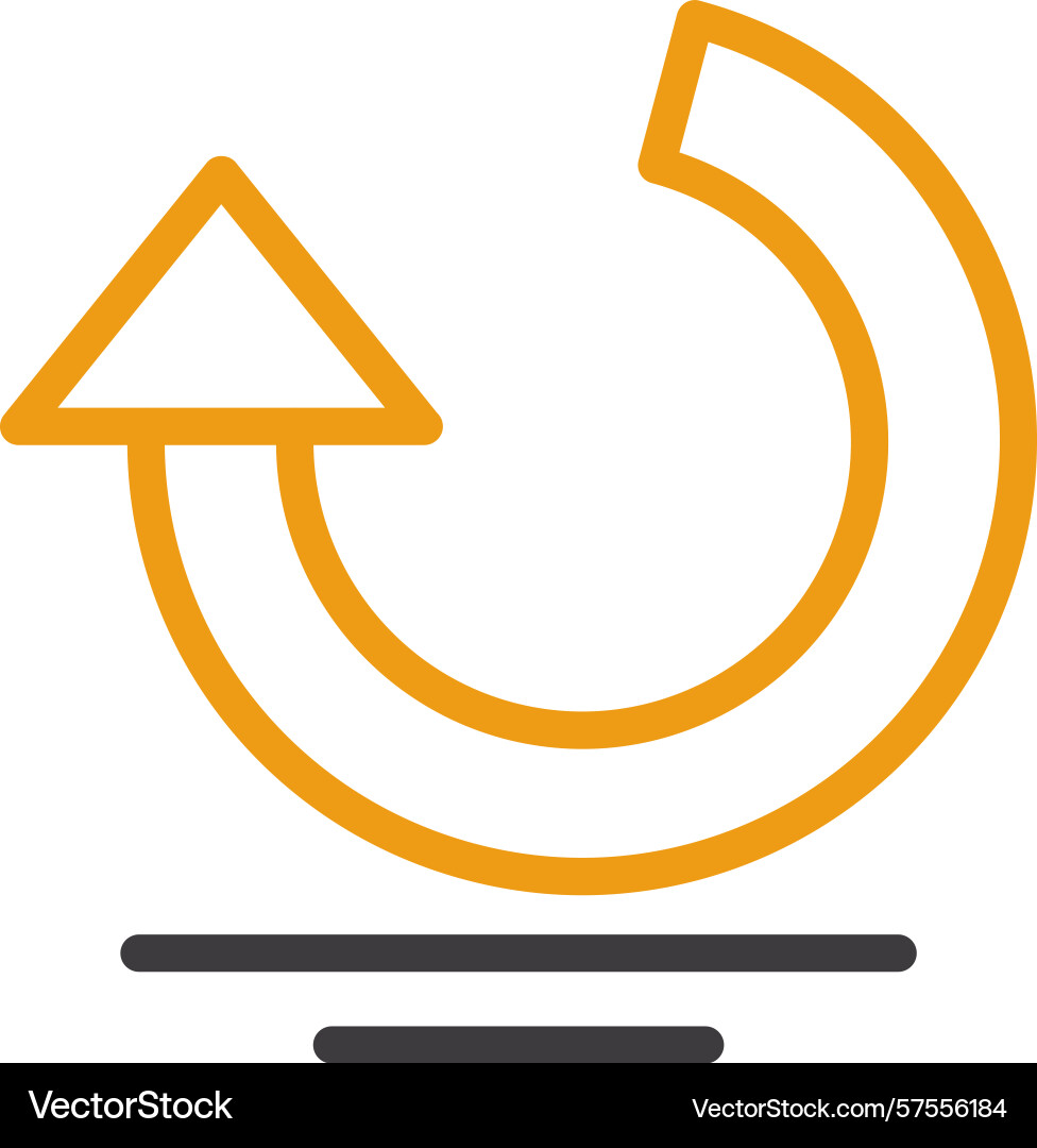 Circular arrow up two color icon Vector Image