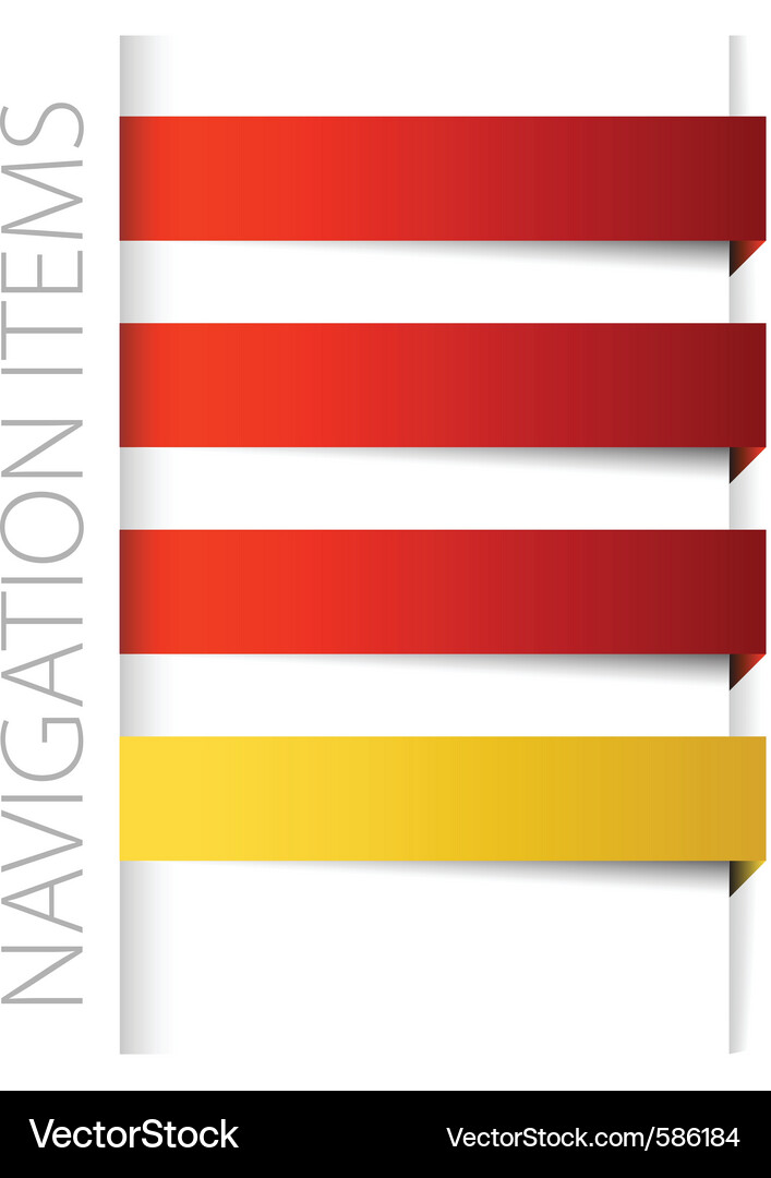 Clean Navigation Bars Vector Image