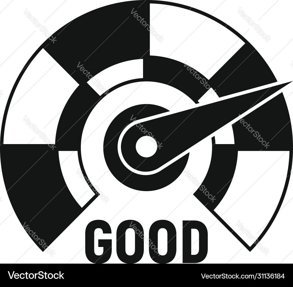 Good dial level icon simple style Good dial level icon simple style vector image