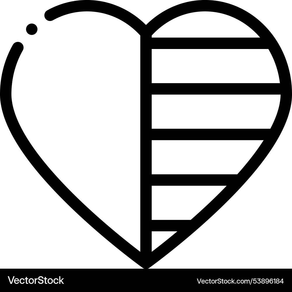 Half icon thin linear style design isolated Half icon thin linear style design isolated vector image