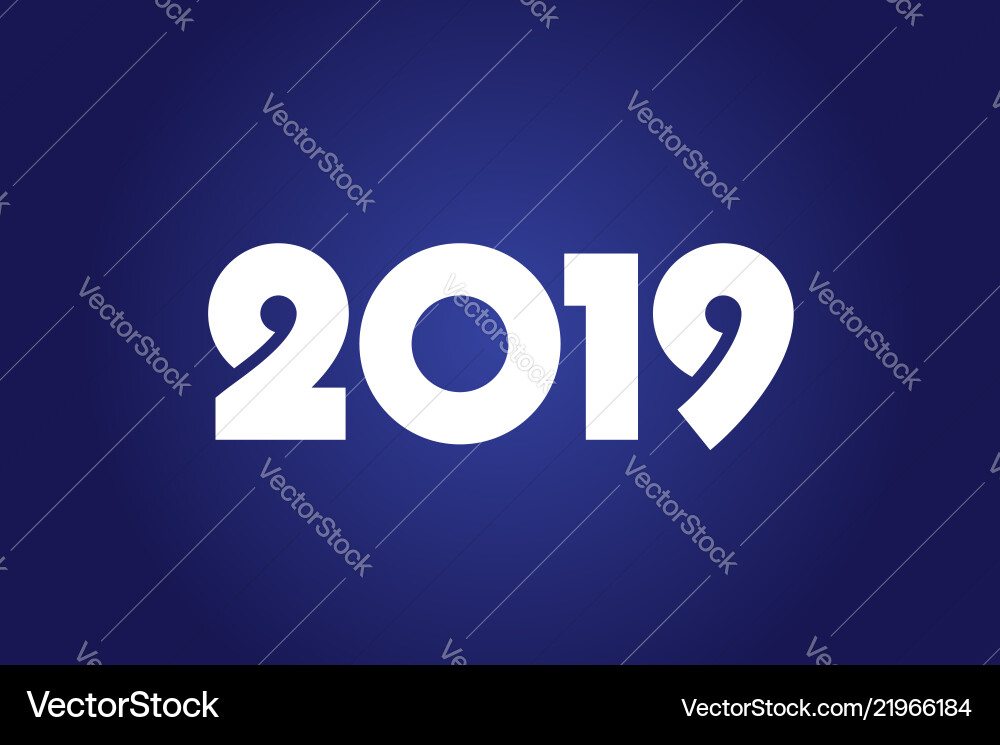 Happy new year 2019 greeting card design Happy new year 2019 greeting card design vector image