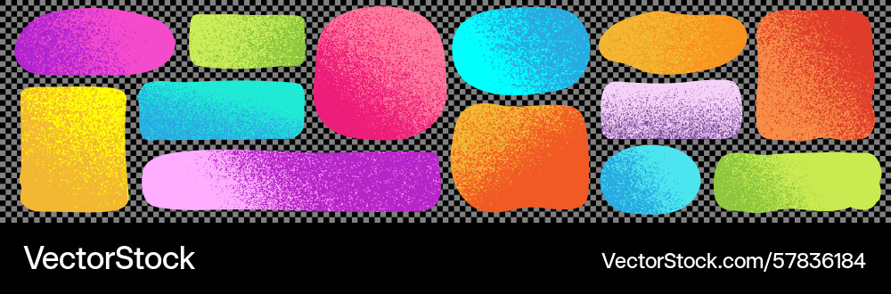 Irregular text box set texture style colorful Irregular text box set texture style colorful vector image