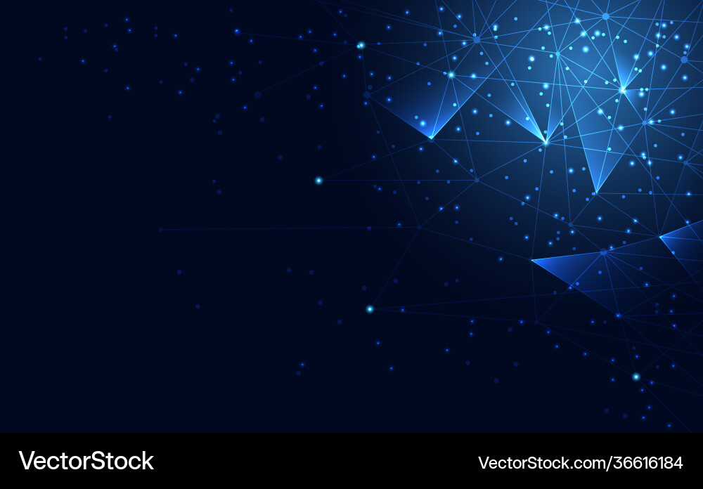 Modern abstract network science connection vector image