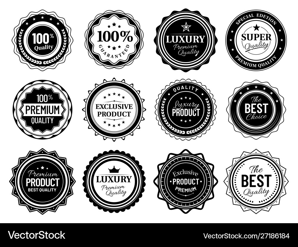 Premium quality badges best choise emblem vector image