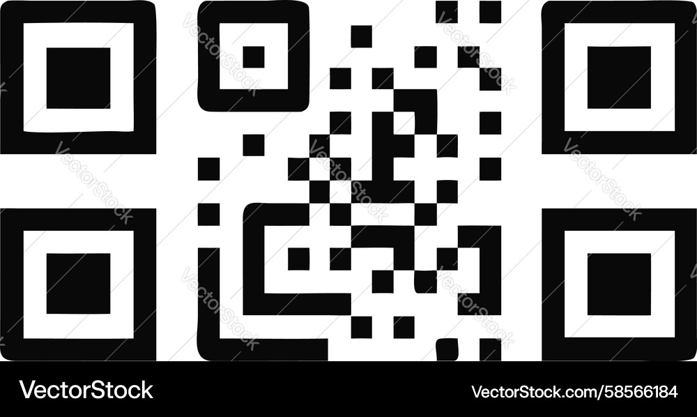 QR Code with Defined Border Vector Image