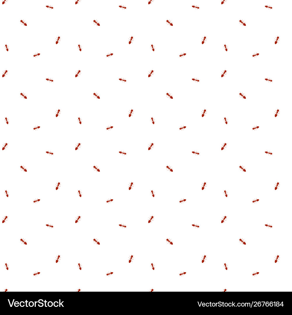 Seamless pattern with little ants simple vector image