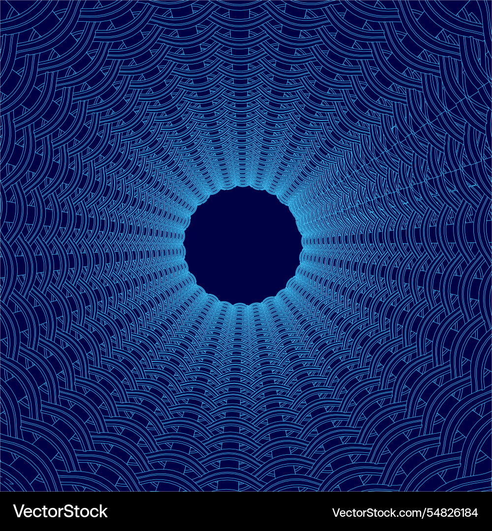 Wireframe abstract digital tech sci fi tunnel Wireframe abstract digital tech sci fi tunnel vector image