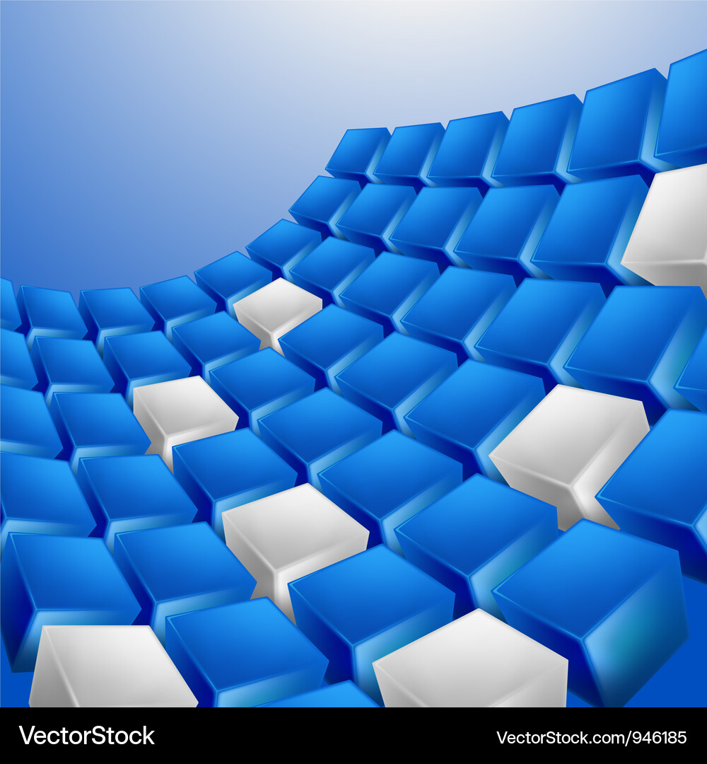 Abstract Technology Cubes Background Vector Image