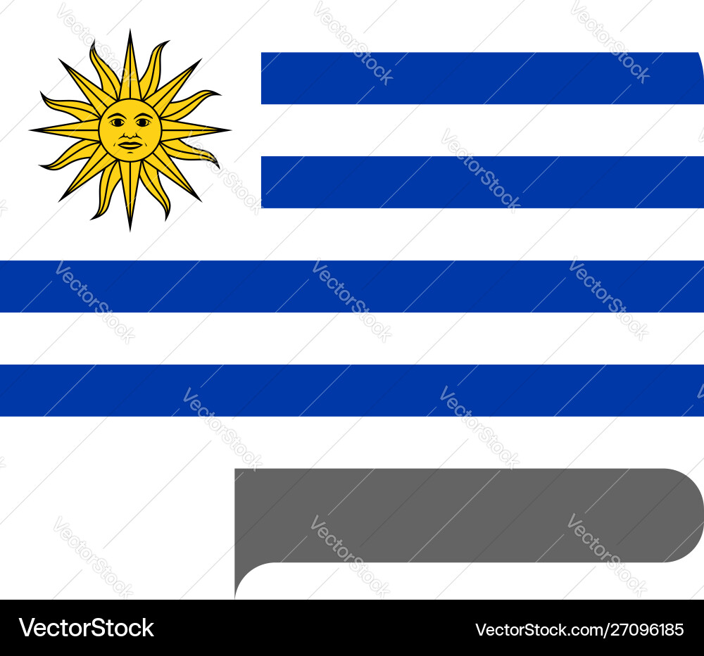 Flag horizontal shape pointer for world map Vector Image