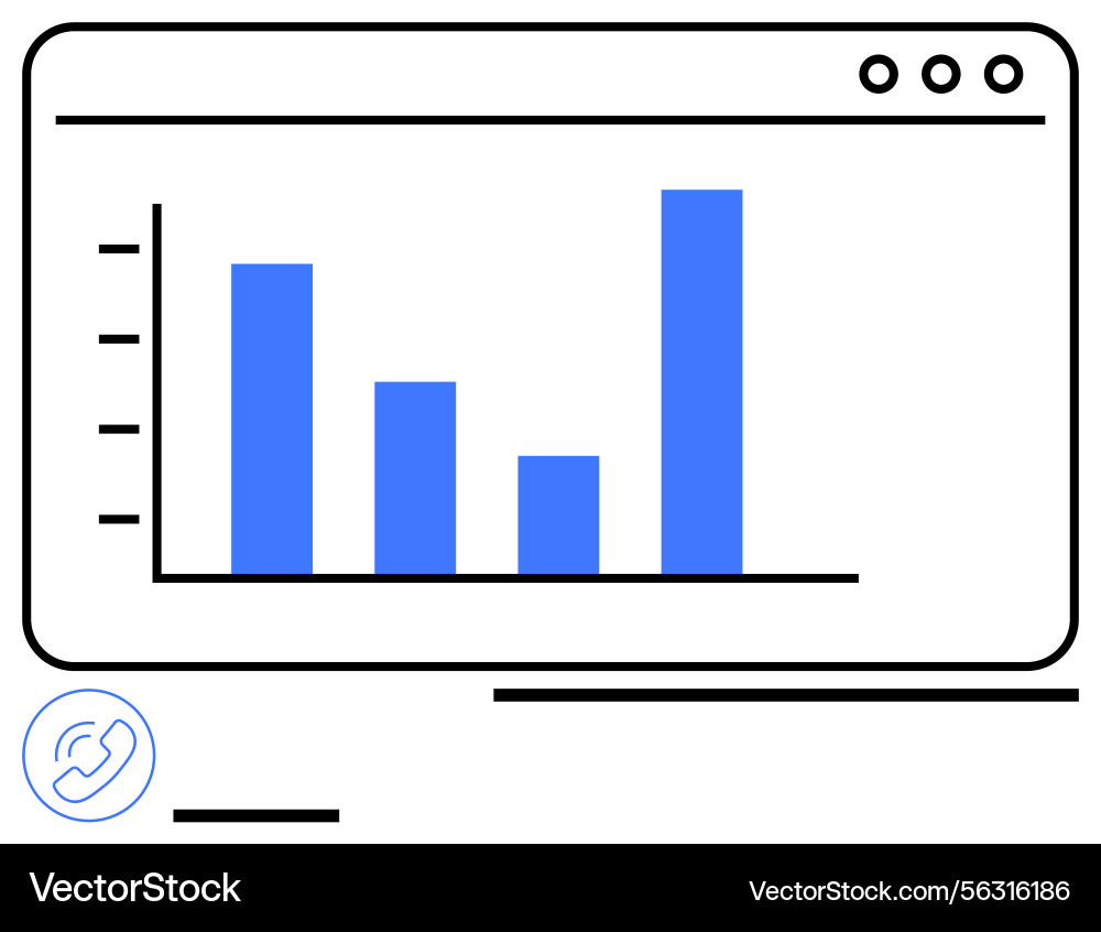 Bar Graph Data Analysis Chart Vector Image
