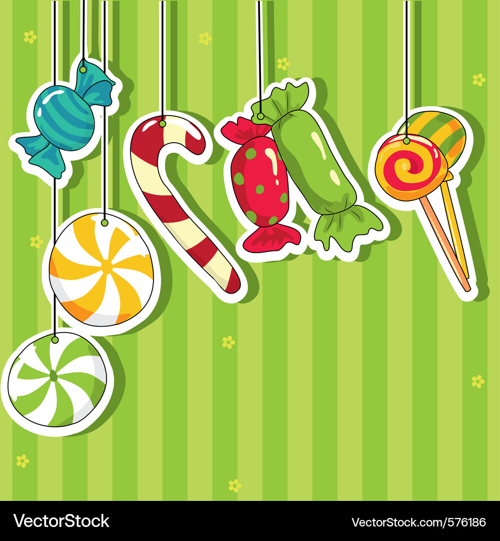 Colorful Candy Strings Vector Image