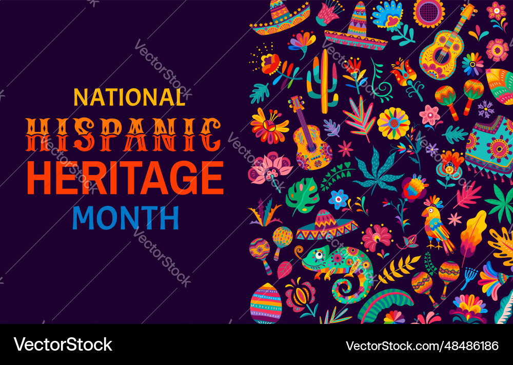 Nationale hispanische Erbe Monat Hintergrund Nationale hispanische Erbe Monat Hintergrund vektorbild