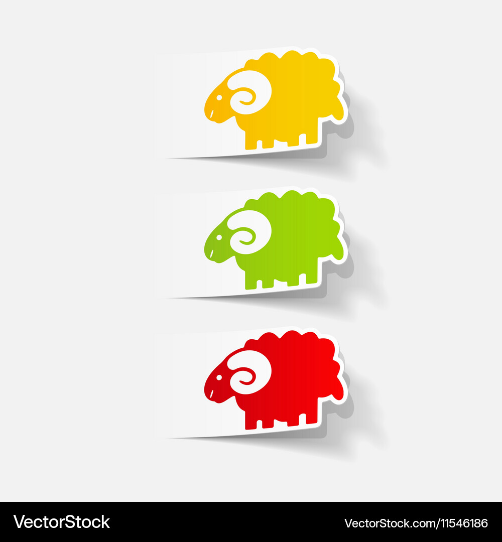 Realistic design element sheep Vector Image