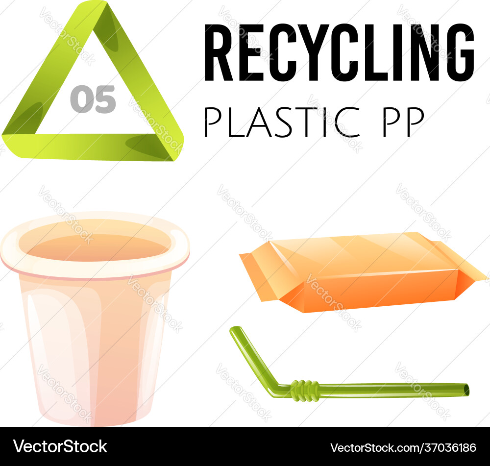 Recycle and reuse different types garbage Recycle and reuse different types garbage vector image