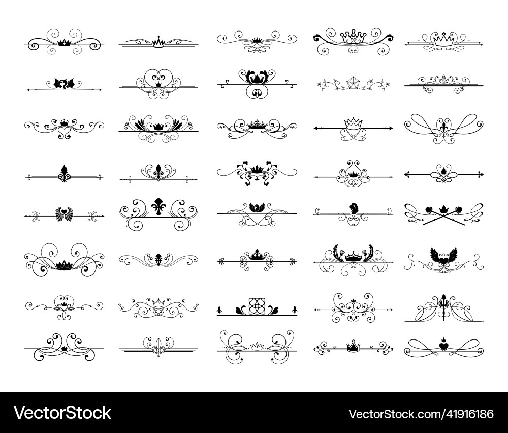 Set of royal vignettes Set of royal vignettes Vector Image