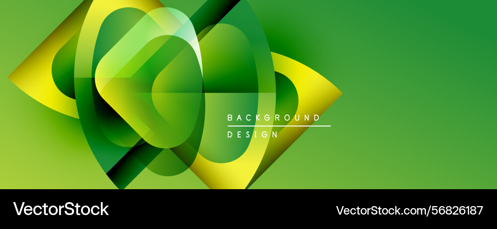 Abstract green design overlapping shapes create Abstract green design overlapping shapes create Vector Image
