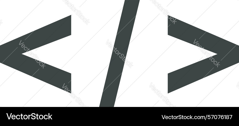 Coding icon logo template design eps 10 vector image