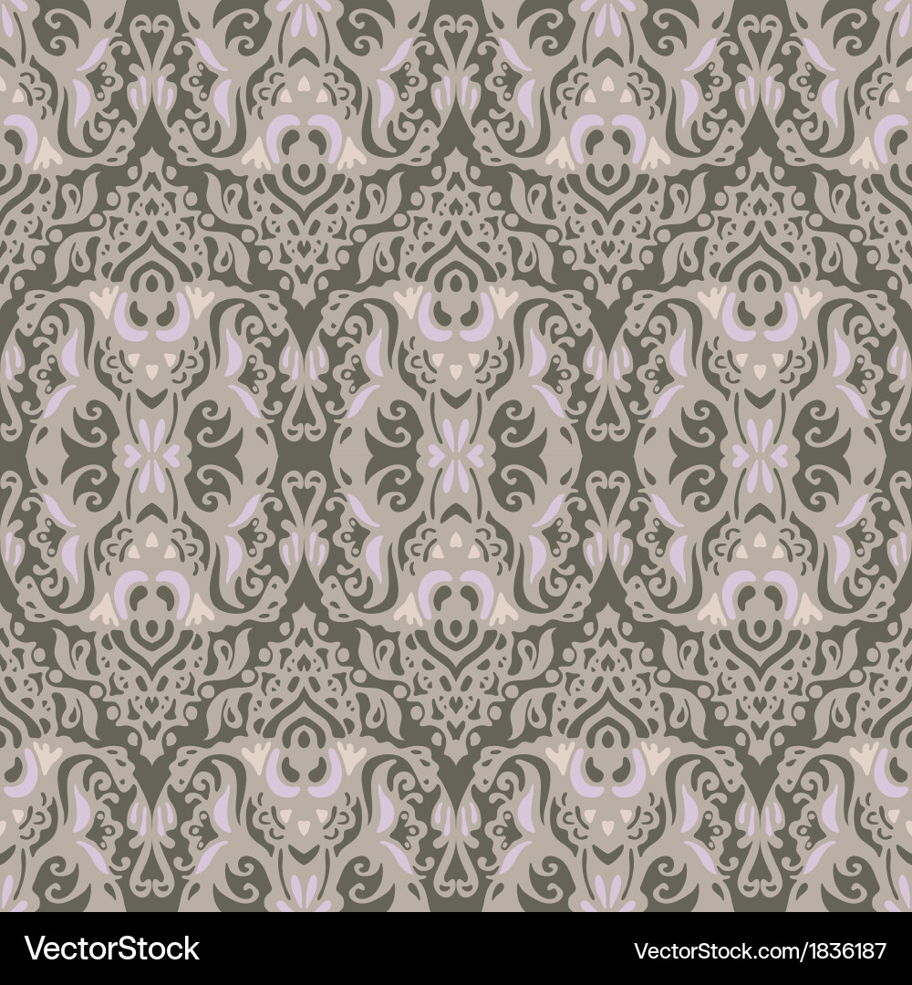 Damask Pattern Background vector image