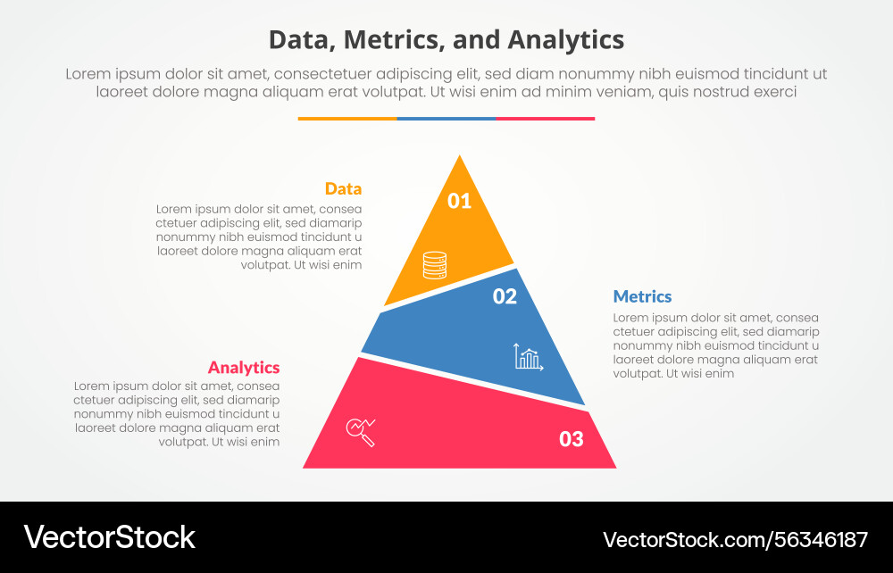 Data metrics and analytics infographic concept Vector Image