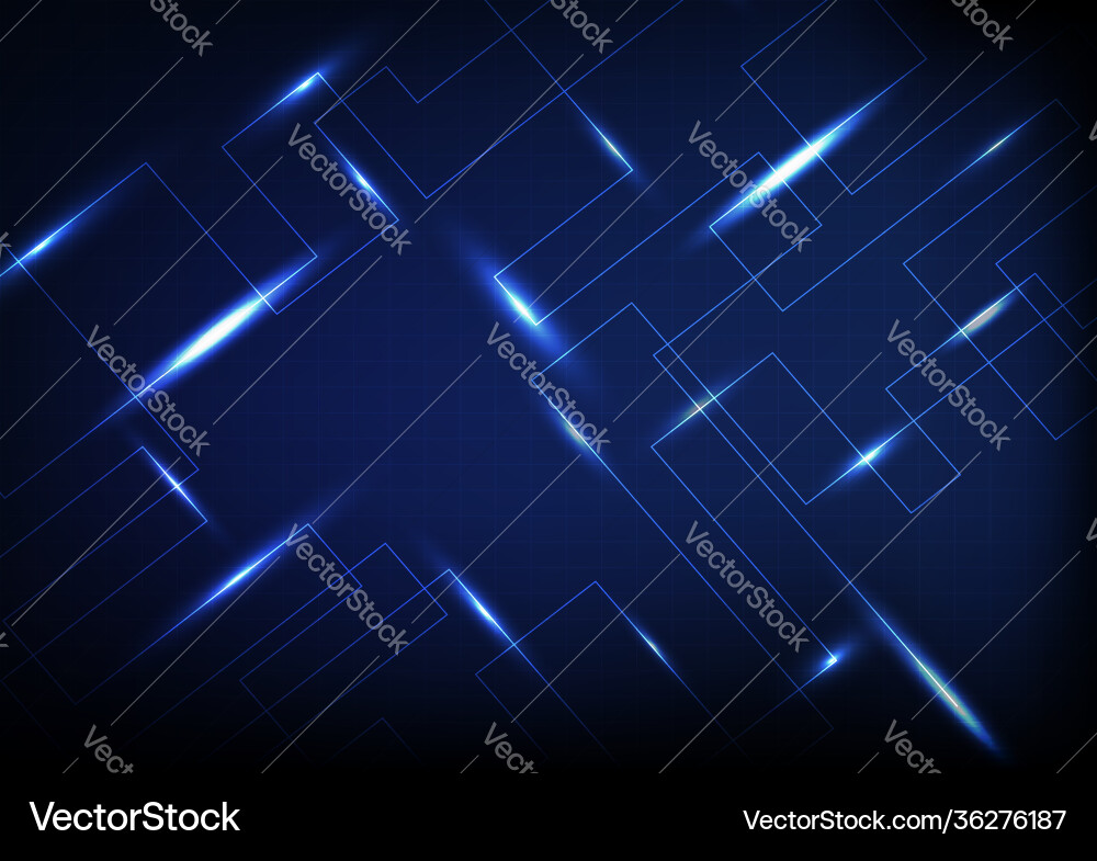 Digital Circuit Network Abstract vector image