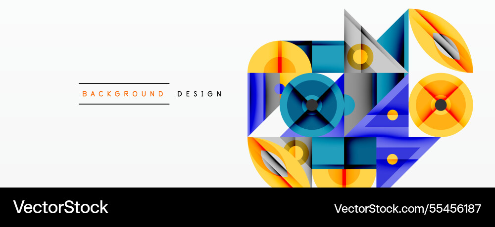 Dynamic geometric composition with sharp angles Vector Image