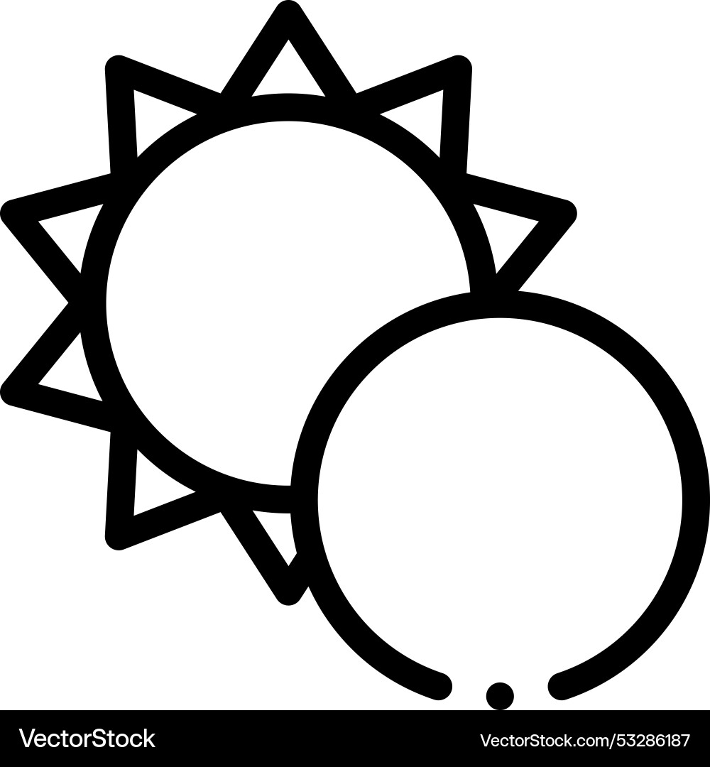 Eclipse icon thin linear style design isolated Vector Image
