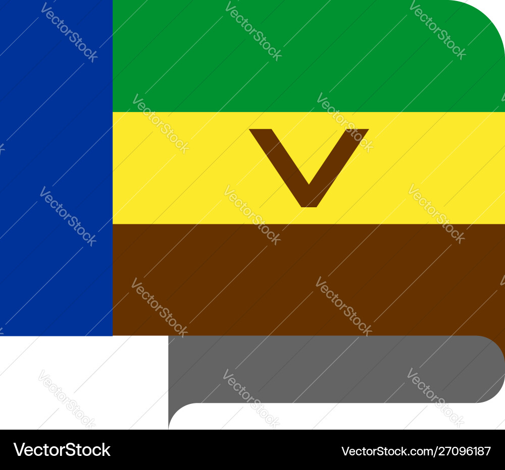 Flag horizontal shape pointer for world map Vector Image