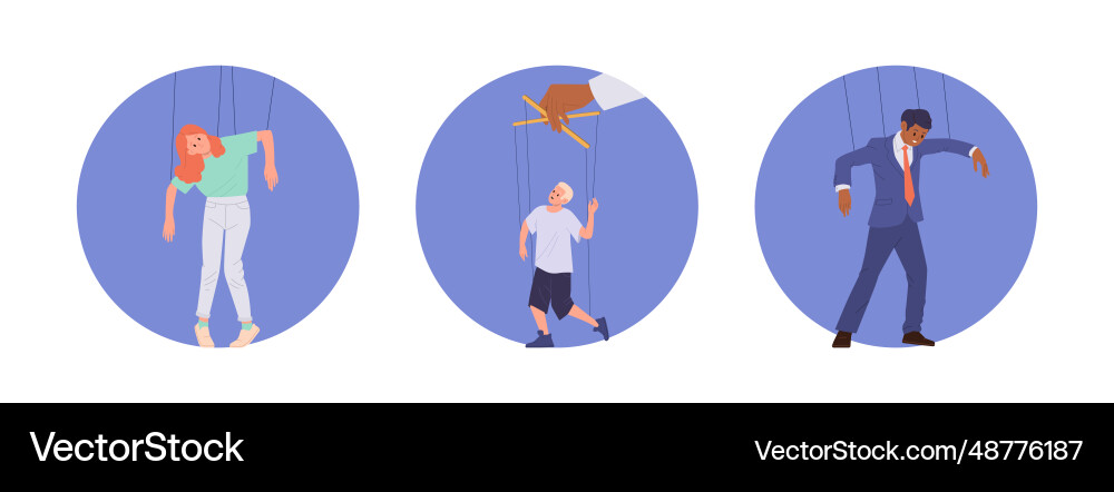 Isolated set of round composition with different Isolated set of round composition with different vector image