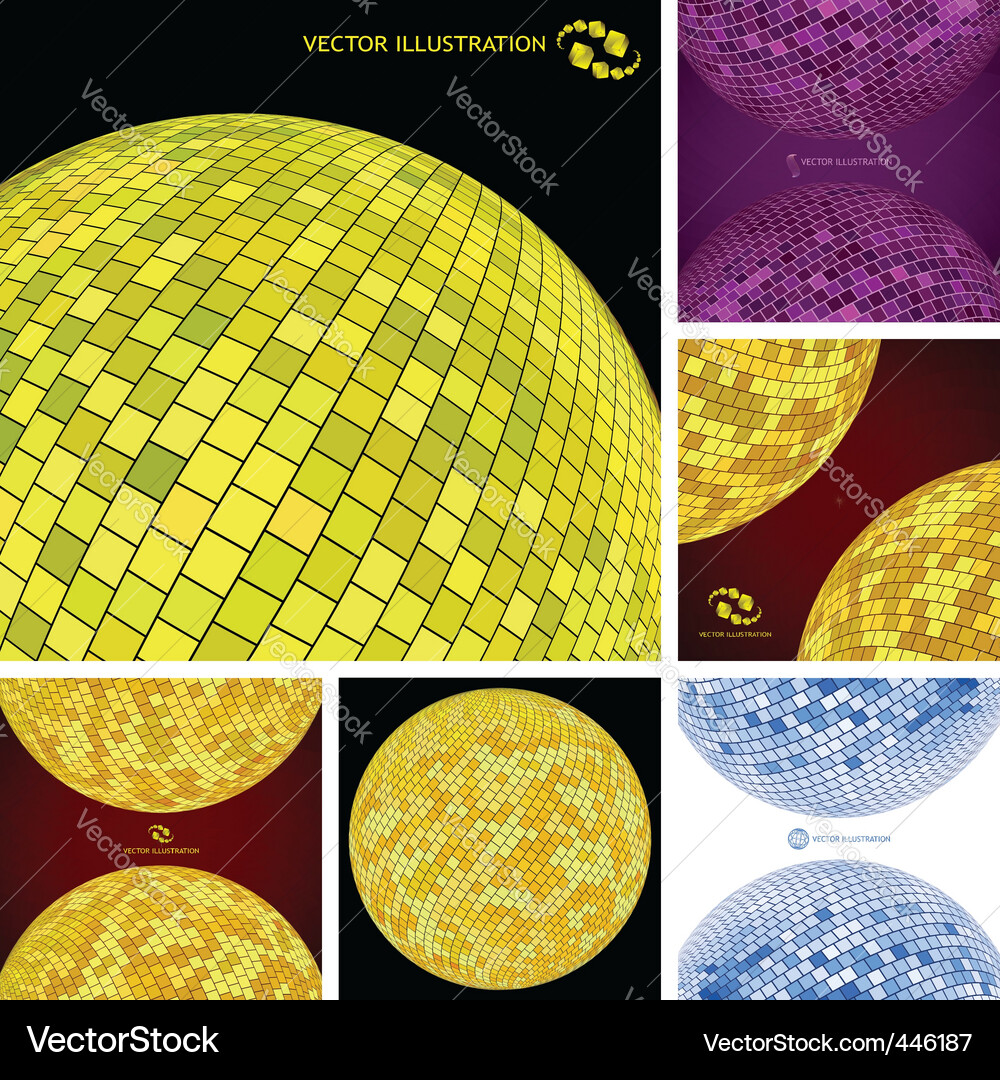 Mosaic Sphere Background Vector Image