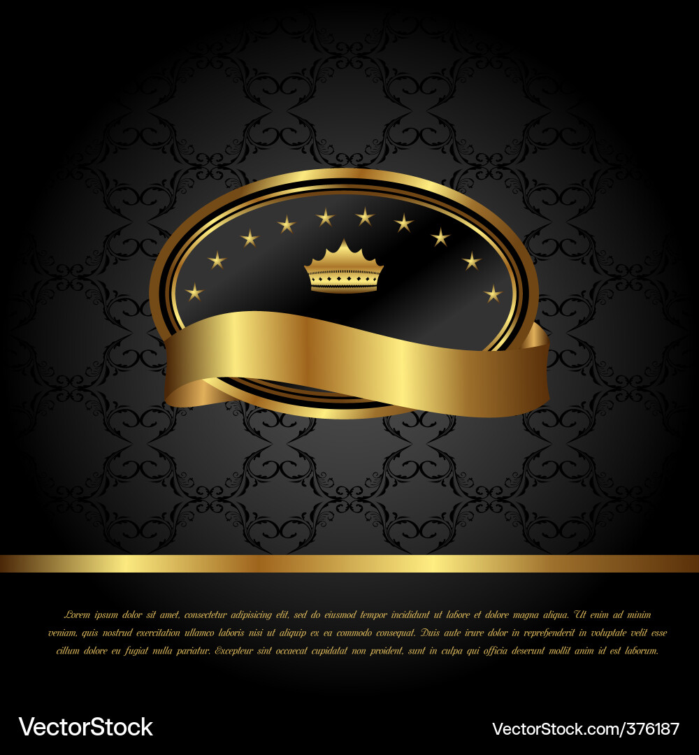 Royal background with golden frame Royalty Free Vector Image