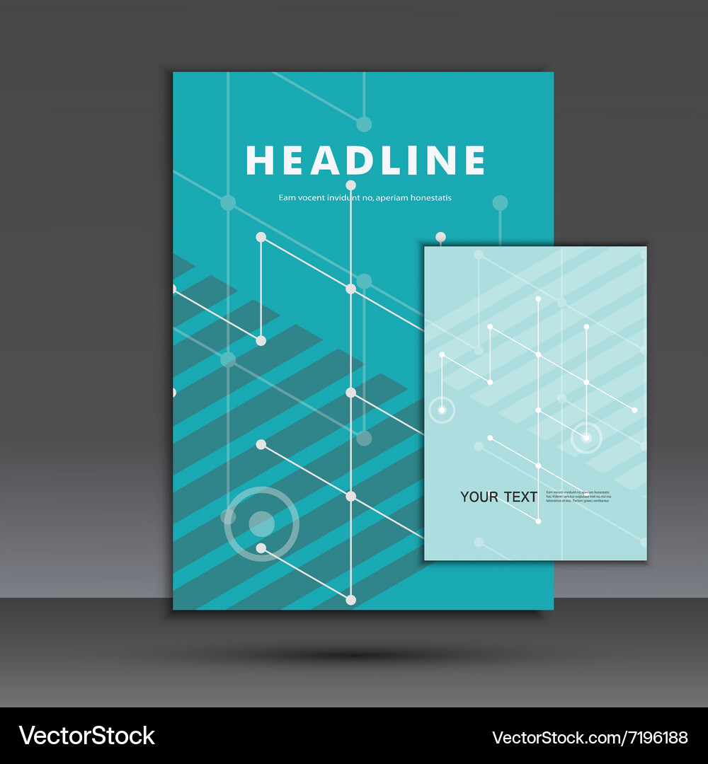 Abstract pattern of lines and circles title page Vector Image