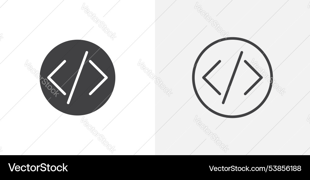 Code icon set Vector Image