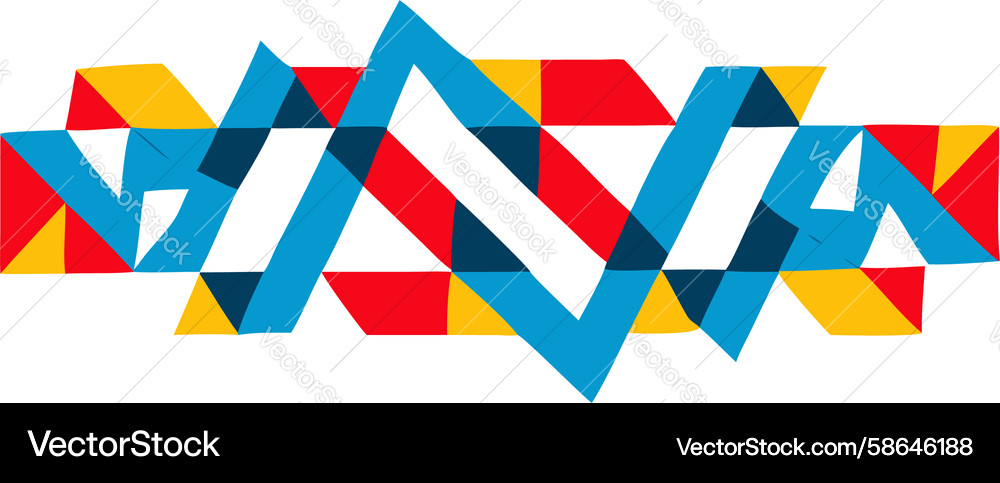 Dynamic abstract zigzag geometric pattern banner Vector Image