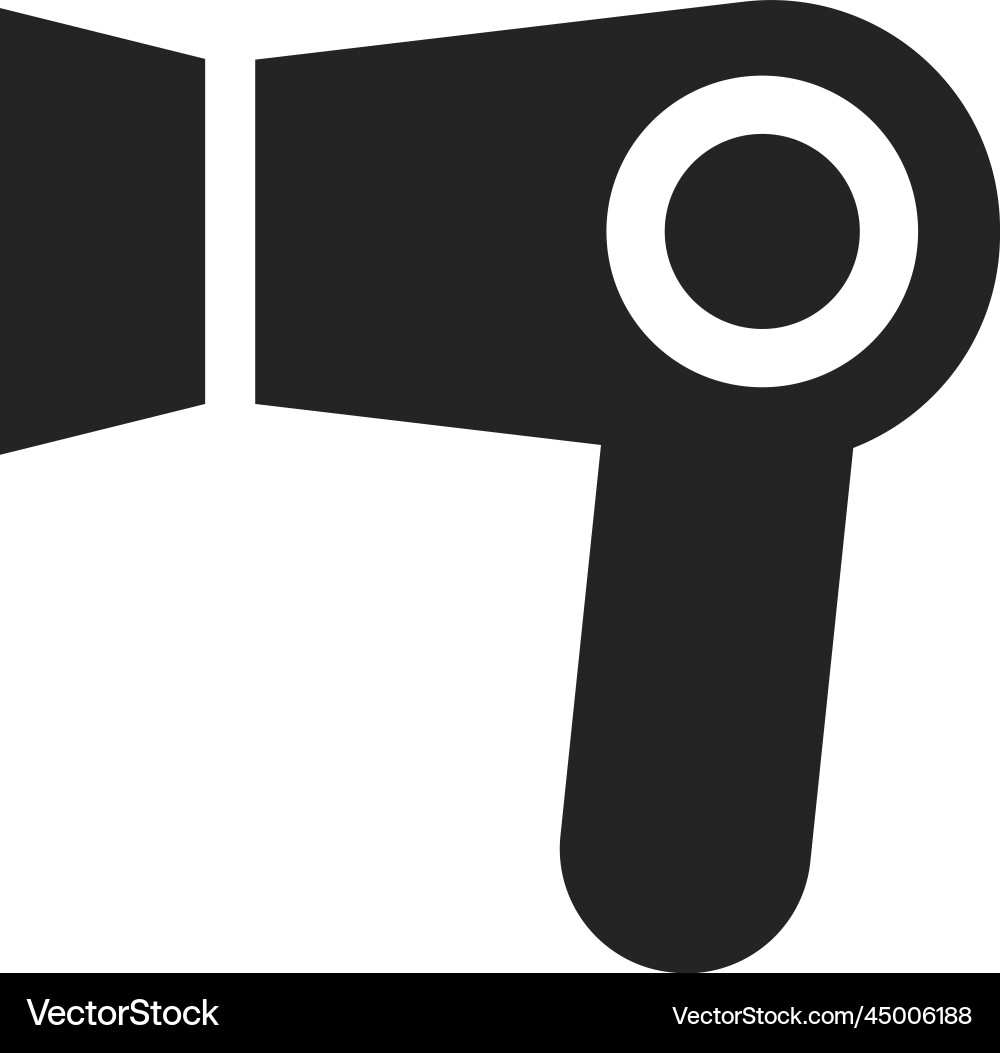 Hair dryer black icon hairdresser salon logo Hair dryer black icon hairdresser salon logo vector image