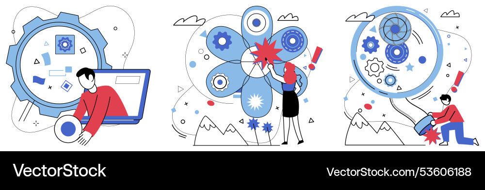 Mental processing in realm cognition Mental processing in realm cognition vector image