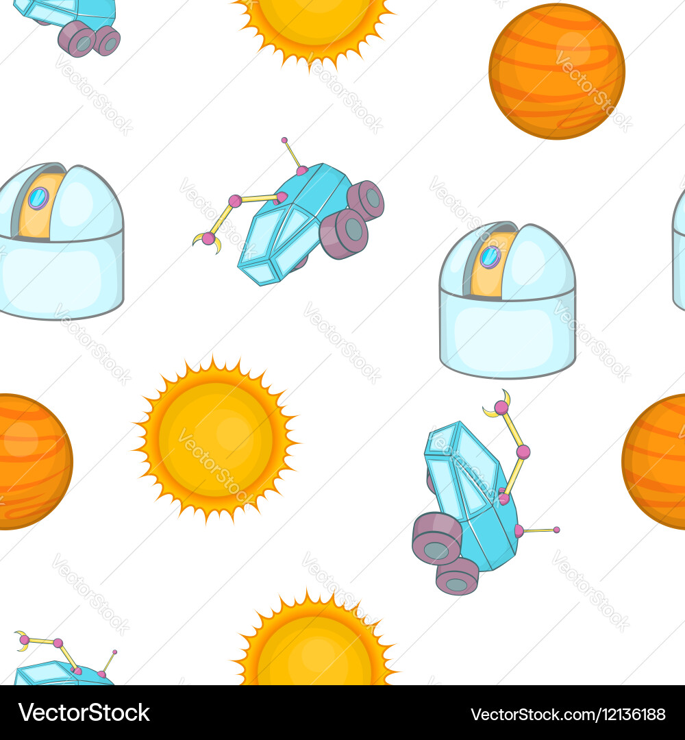 Outer space pattern cartoon style Vector Image