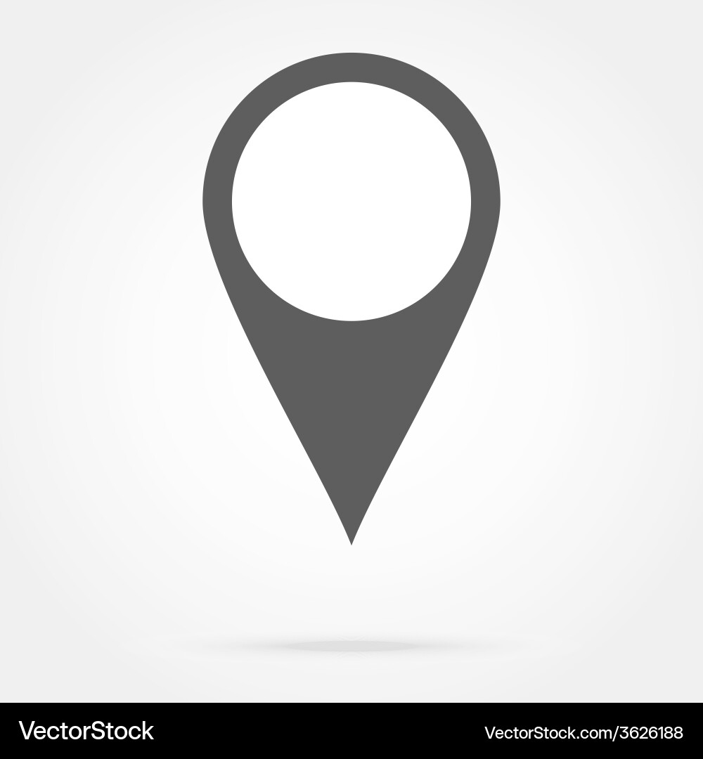 Pointer icon with shadow Vector Image