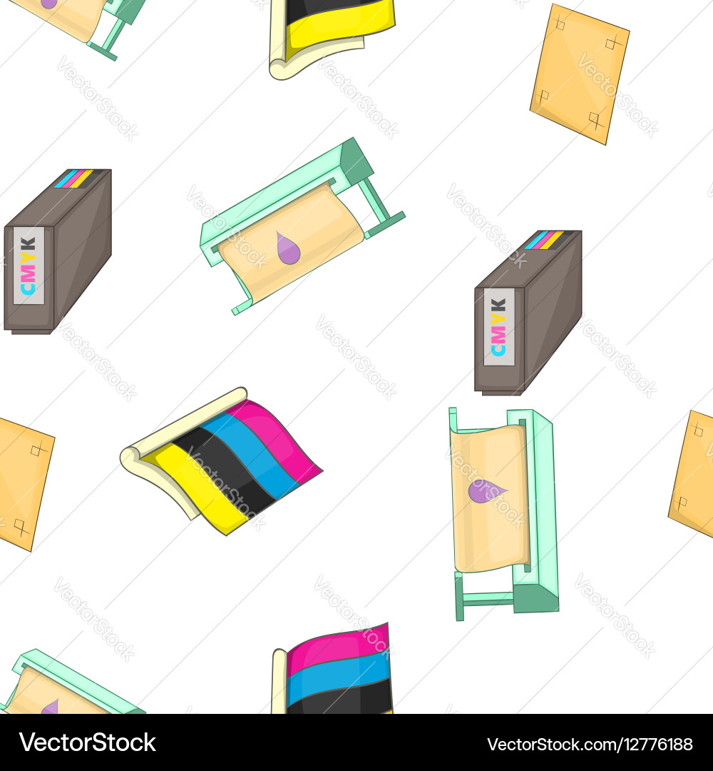 Printing in polygraphy pattern cartoon style vector image