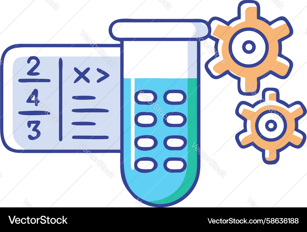 Scientific Analysis with Data & Automation Vector Image